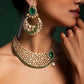 22K Gold-Plated Moissanite & Emerald Doublet Set