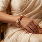 Ruby Polki Pearl Meenakari Gold Bracelet