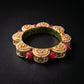Ruby Polki Pearl Meenakari Gold Bracelet