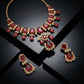 Crimson Ruby Bow Bridal Set