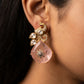 Rose Quartz Peacock Polki Drop Earrings
