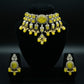 Yellow Jade Polki Bead Regal Choker Set