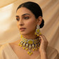 Yellow Jade Polki Bead Regal Choker Set
