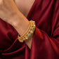 Multistone Navratna Pavé Gold Bracelet