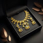 Golden Sapphire Lotus Bow Bridal Set