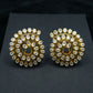Concentric Polki Halo Gold Statement Studs