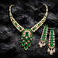 Imperial Emerald Cascade Necklace & Earrings Set
