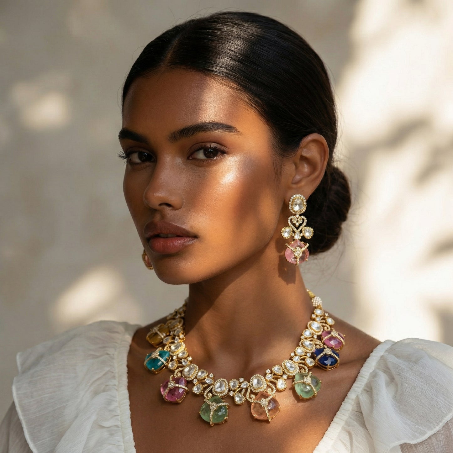 Pastel Gem Polki Tassel Heritage Set