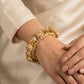 Swan Polki Diamond Cluster Gold Bracelet