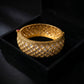 Square Polki Diamond Wide Gold Bracelet