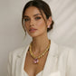 Blush Morganite Gold Lattice Solitaire Set