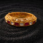 22 carat Gold plating Ruby Polki Diamond Floral Gold Bracelet