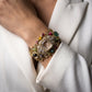 Crystal Quartz Multistone Baroque Gold Bracelet