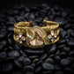 Morganite Polki Enamel Woven Gold Cuff
