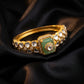 Emerald Polki Diamond Cluster Gold Bracelet
