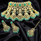 Mint Polki Aqua Bead Bridal Set