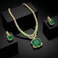 Colombian Emerald Deco Solitaire Jewellery Set