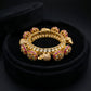 Ruby Polki Swan Charm Gold Bracelet