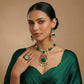 Amrapali Emerald Ruby Polki Floral Jewellery Set