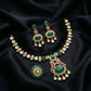 Amrapali Emerald Ruby Polki Floral Jewellery Set
