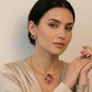 Pink Tourmaline Diamond Scatter Gold Torque Set