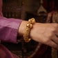 Ruby Ball Antique Gold Bracelet