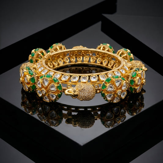 Emerald Polki Goat Gold Bracelet