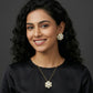 Polki Floral Moonstone Gold Chain Jewellery Set