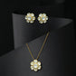 Polki Floral Moonstone Gold Chain Jewellery Set