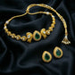 Emerald Peacock Antique Gold String Choker Set