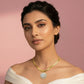Diamond Heart Herringbone Chain Necklace