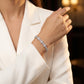 Princess Diamond Floral Silver Bracelet