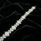 Princess Diamond Floral Silver Bracelet