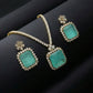 Paraiba Emerald Diamond Tennis Necklace Set