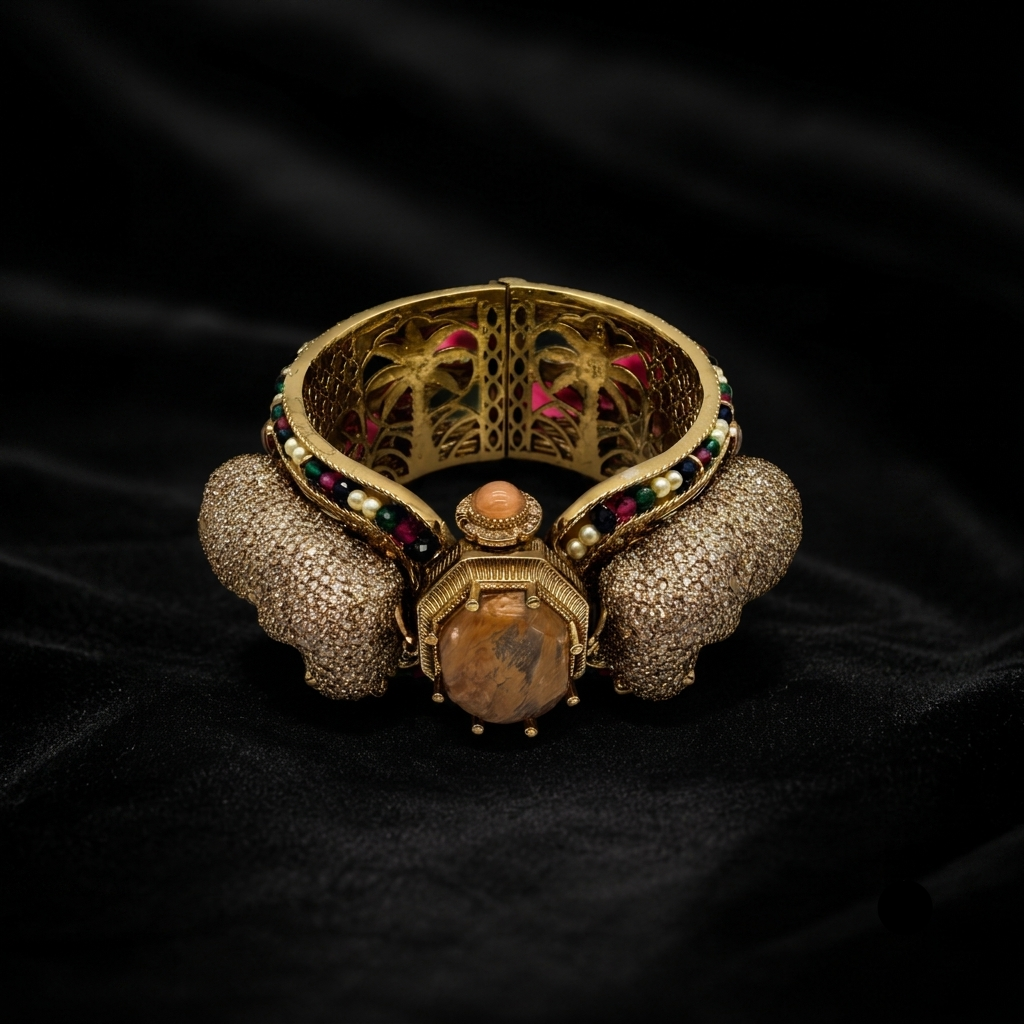 Regal Bloom Crystal Statement Ring