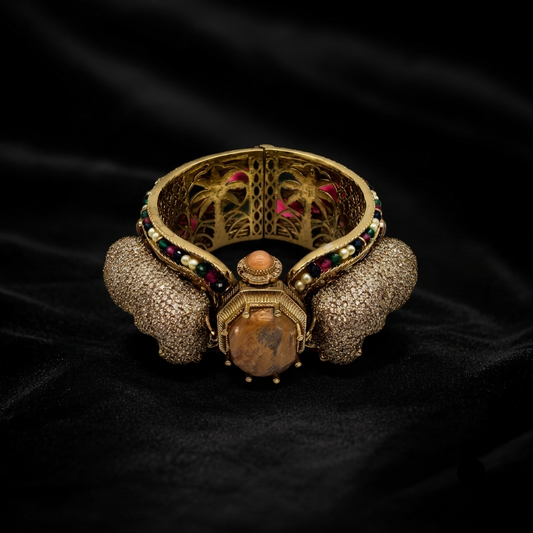 Regal Bloom Crystal Statement Ring