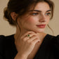 Verdant Étoile Crystal Statement Ring