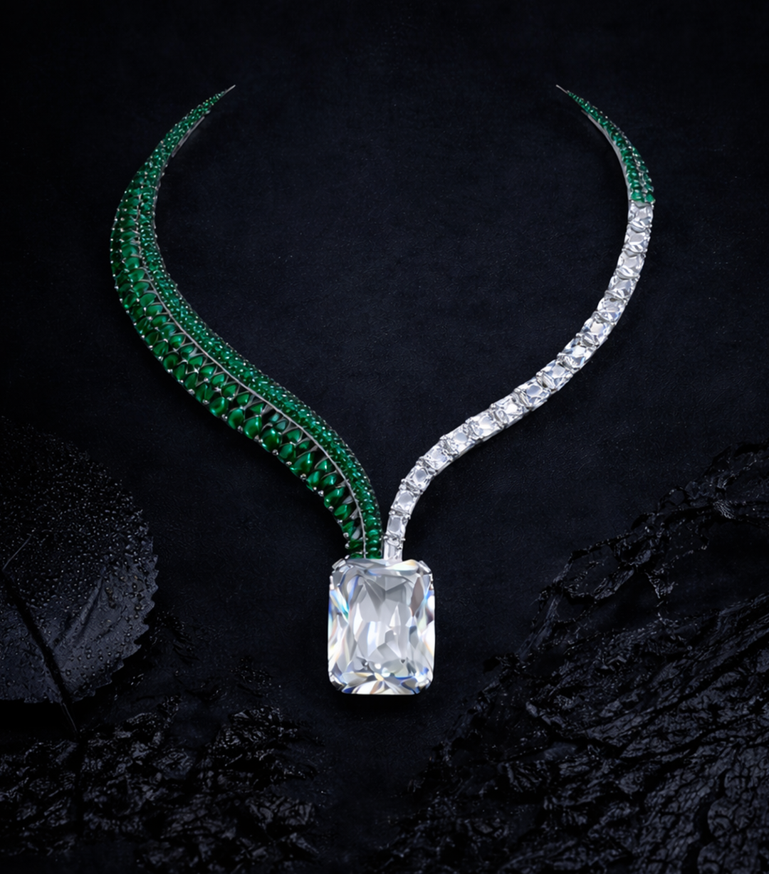 Emerald Cascade Royale Jewelry Set
