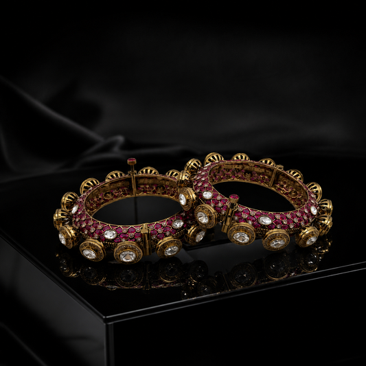 Crimson Crown Artisan Bangles