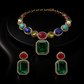 Royal Emerald Statement Necklace Set