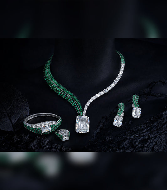 Emerald Cascade Royale Jewelry Set